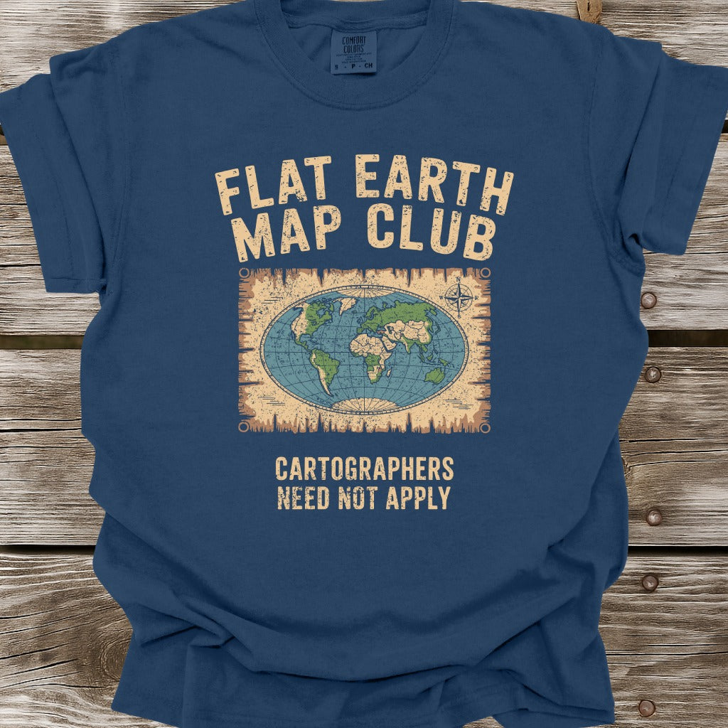 Flat Earth Map Club T-Shirt