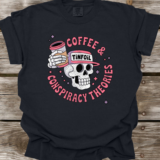 Coffee & Conspiracy Theories T-Shirt