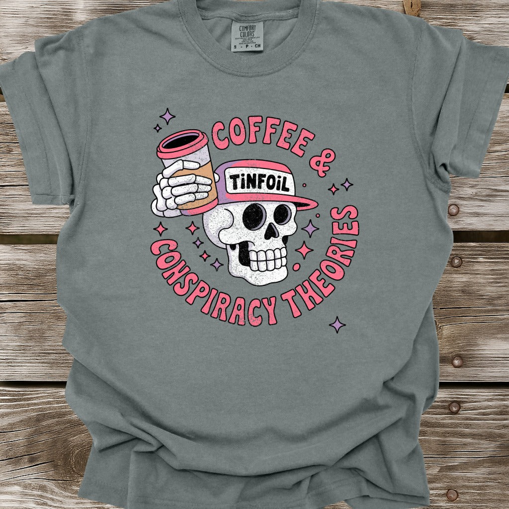 Coffee & Conspiracy Theories T-Shirt