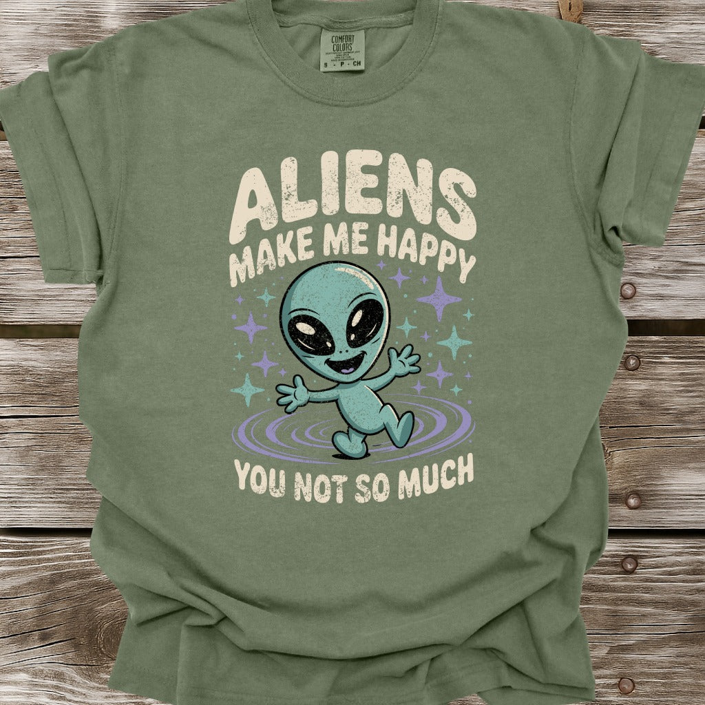 Aliens Make Me Happy T-Shirt