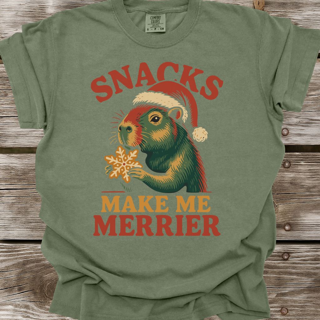 Snacks Make Me Merrier T-Shirt