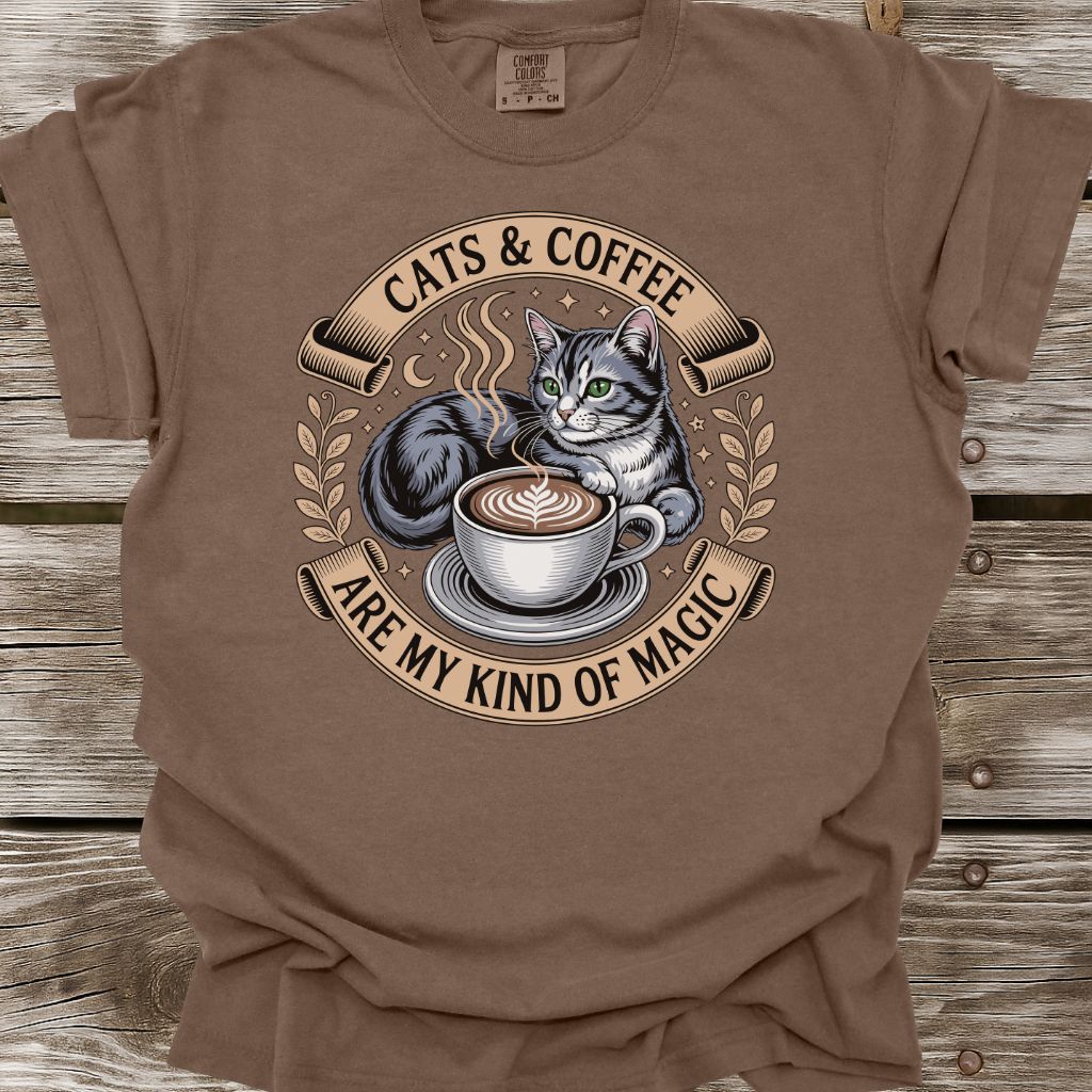 Cats & Coffee Are My Kind Of Magic T-Shirt
