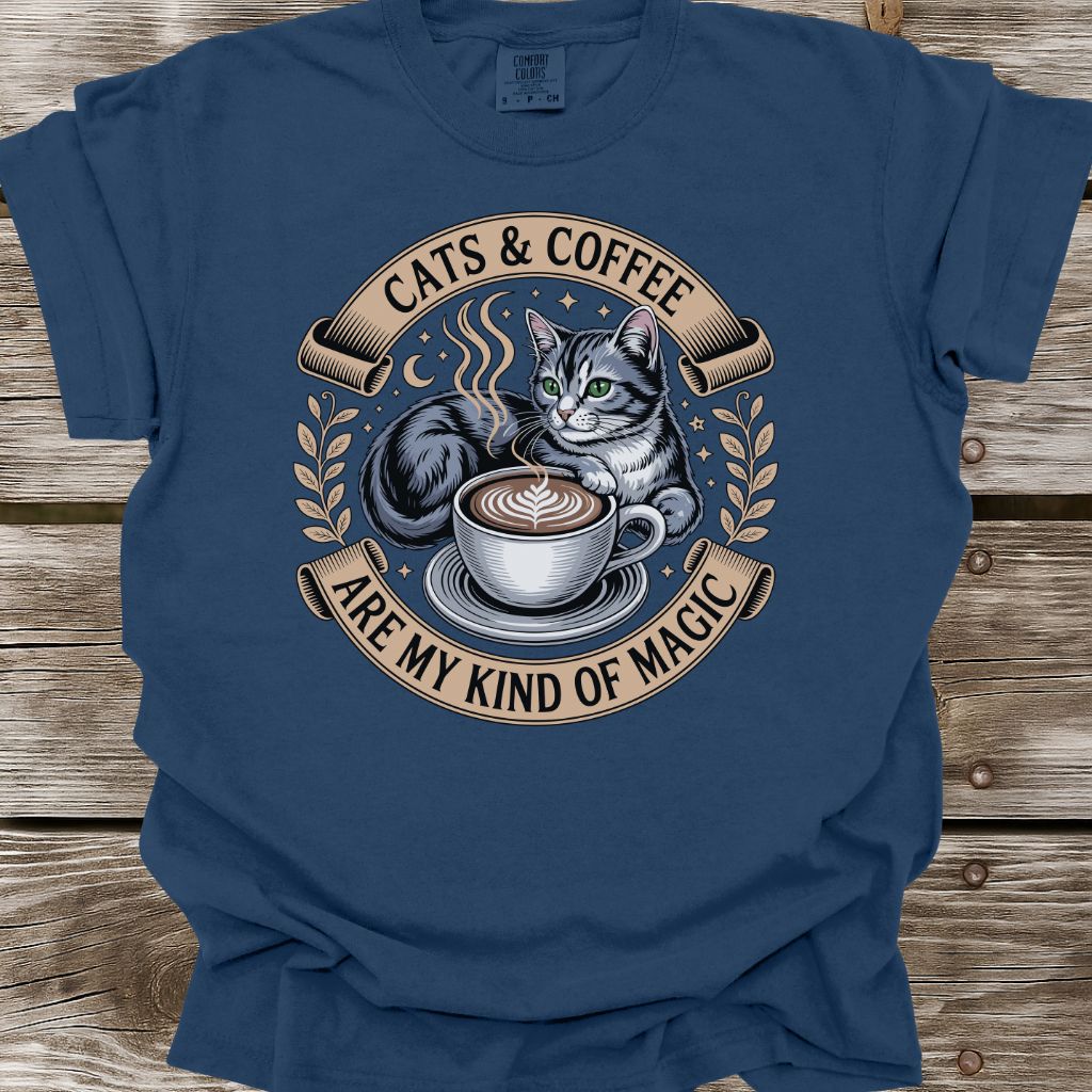 Cats & Coffee Are My Kind Of Magic T-Shirt