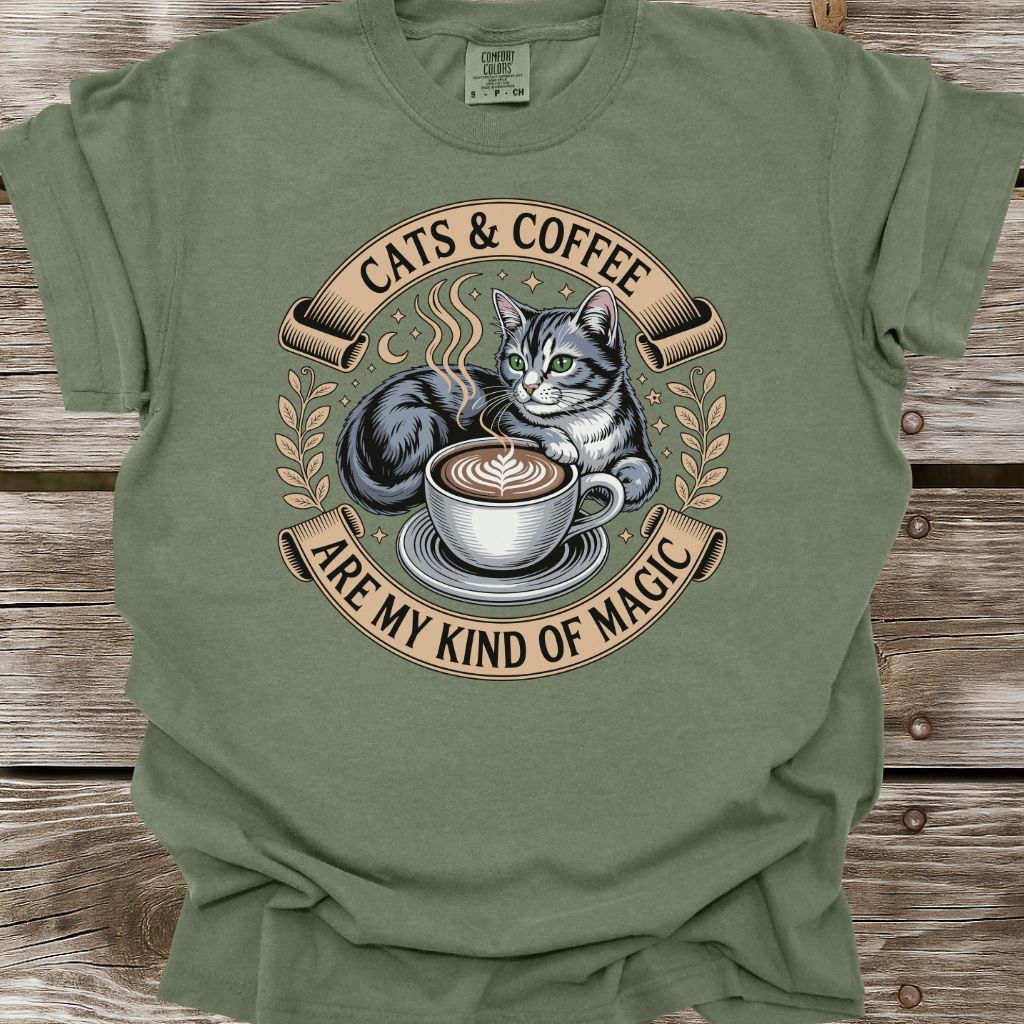 Cats & Coffee Are My Kind Of Magic T-Shirt