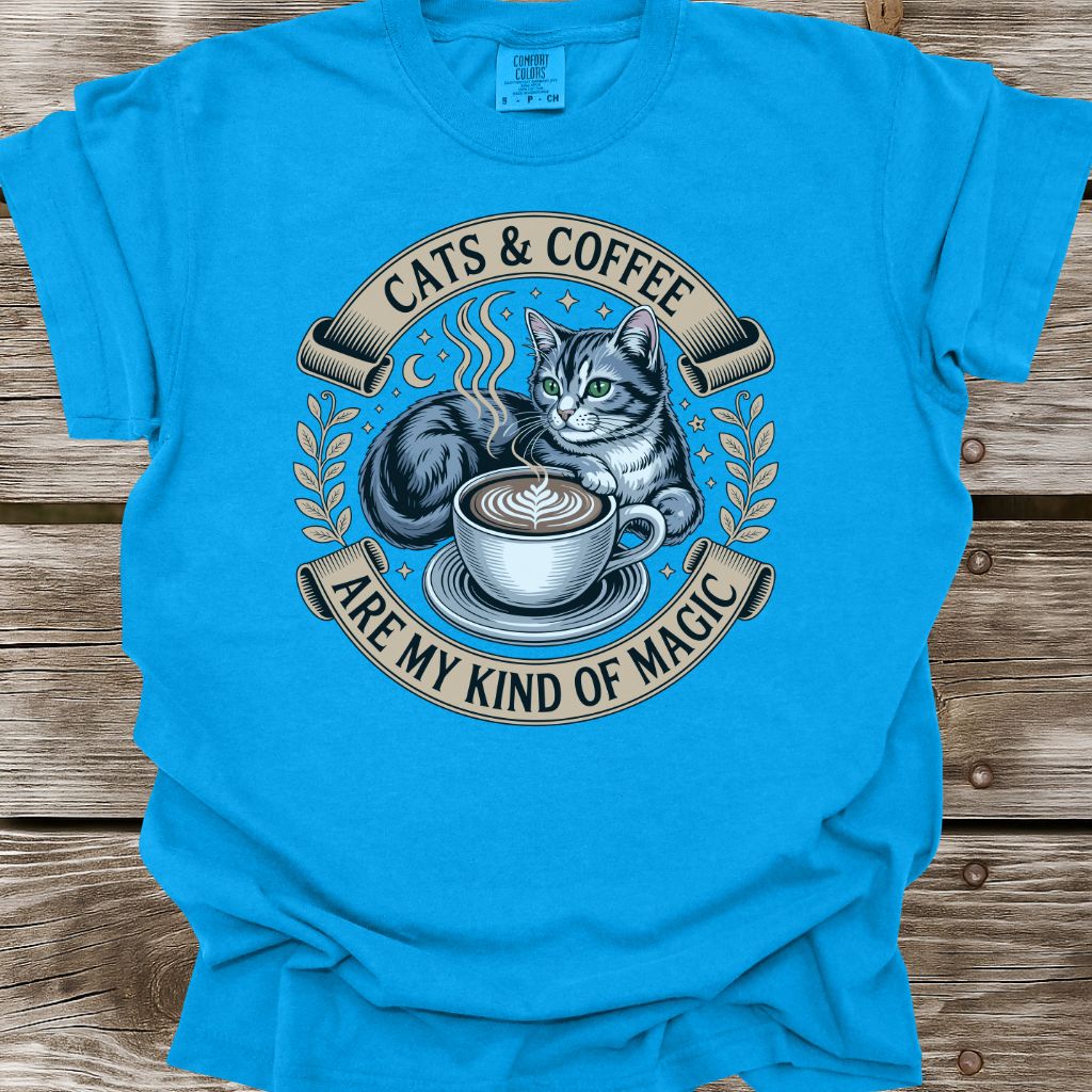 Cats & Coffee Are My Kind Of Magic T-Shirt