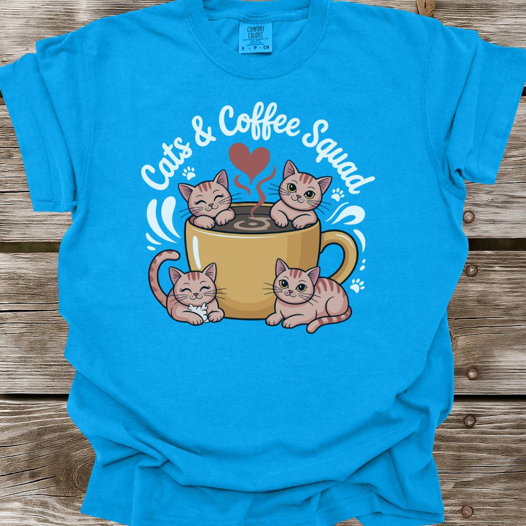 Cats & Coffee Squad T-Shirt