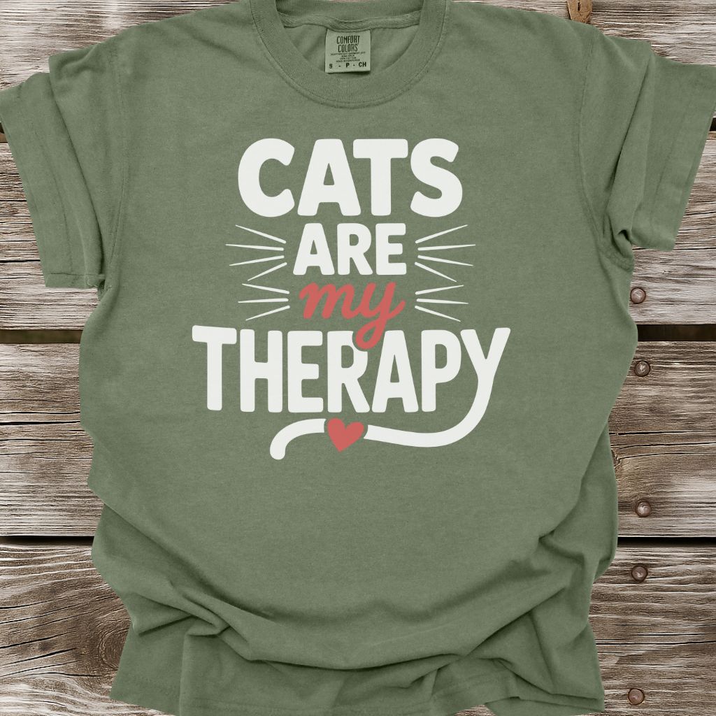 Cats Are My Therapy T-Shirt