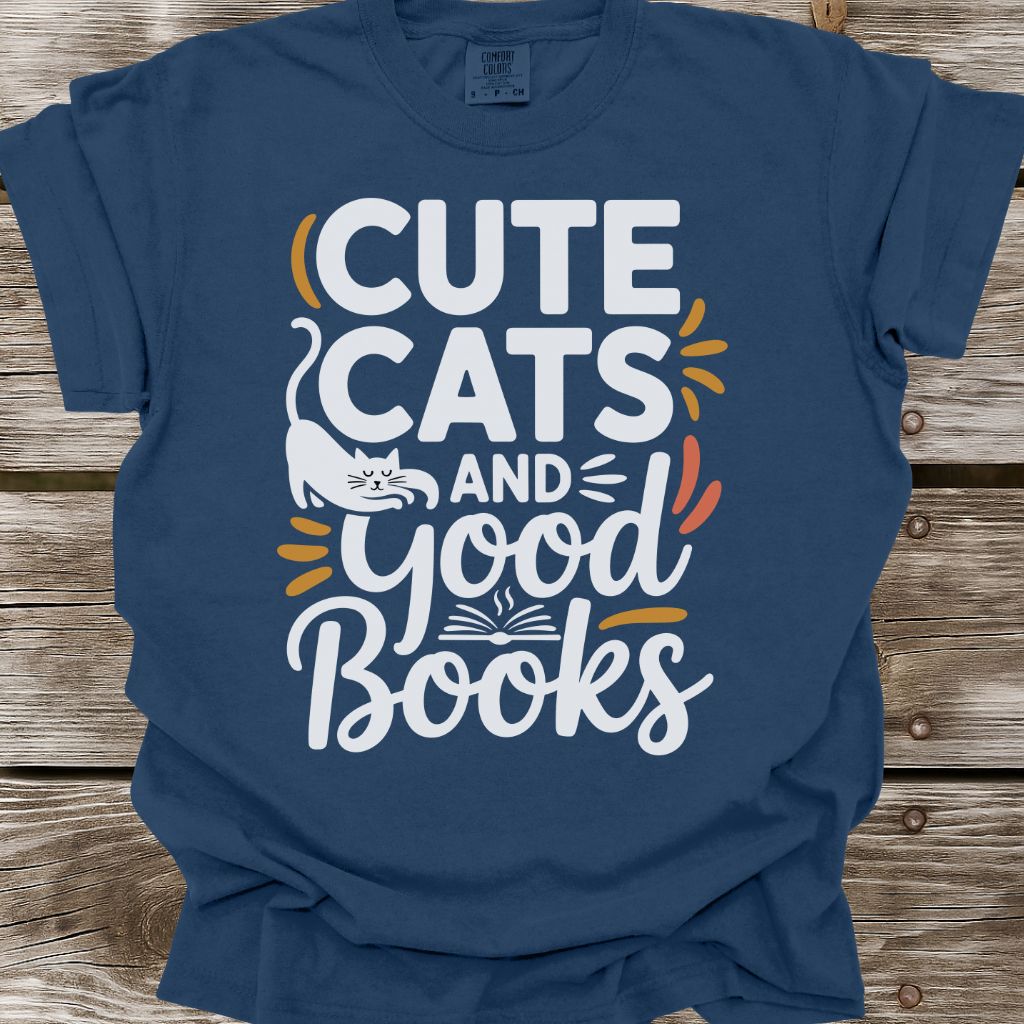 Cute Cats And Good Books T-Shirt