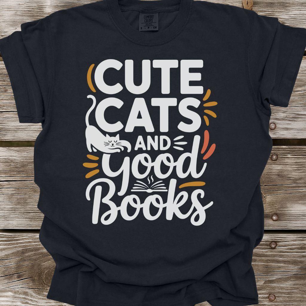 Cute Cats And Good Books T-Shirt