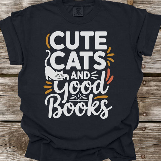 Cute Cats And Good Books T-Shirt