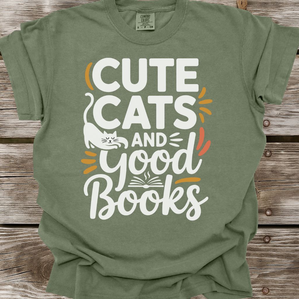 Cute Cats And Good Books T-Shirt