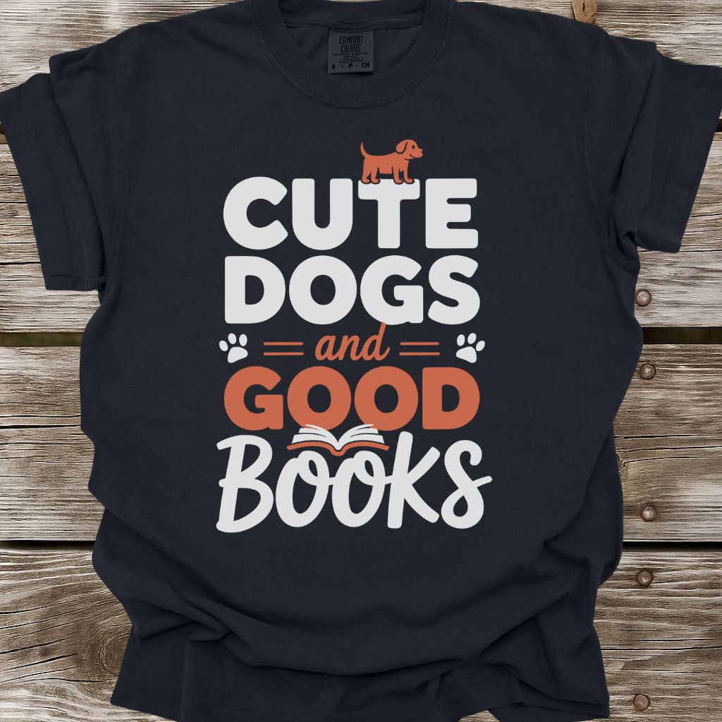 Cute Dogs And Good Books T-Shirt