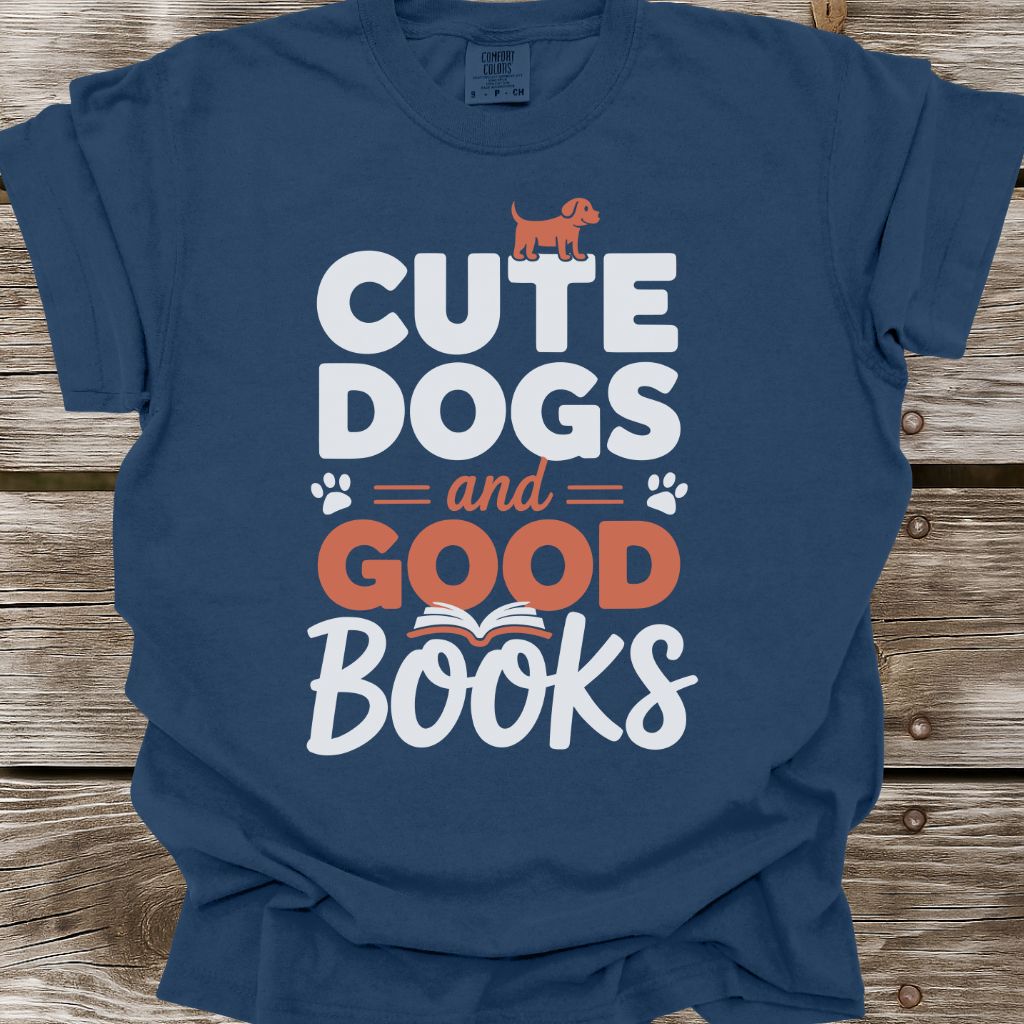 Cute Dogs And Good Books T-Shirt