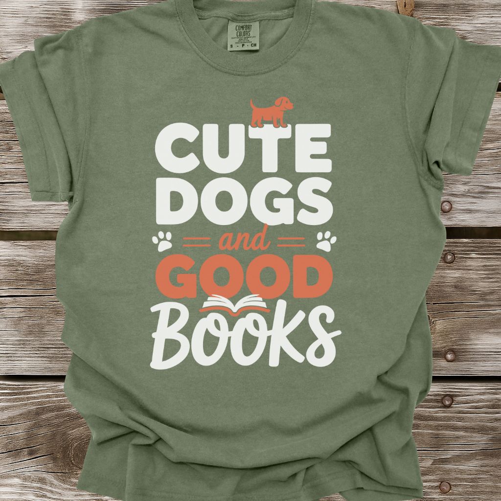 Cute Dogs And Good Books T-Shirt
