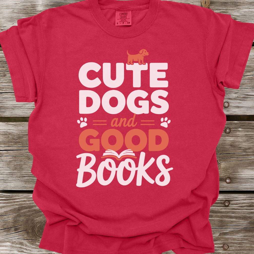 Cute Dogs And Good Books T-Shirt